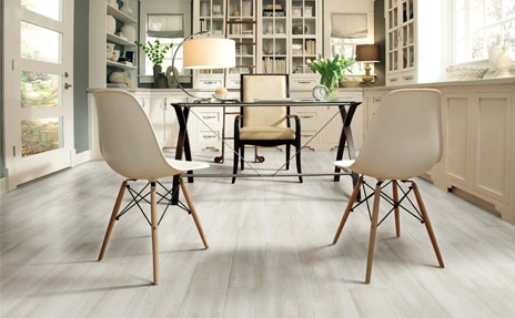  beige neutral toned tile flooring in home office